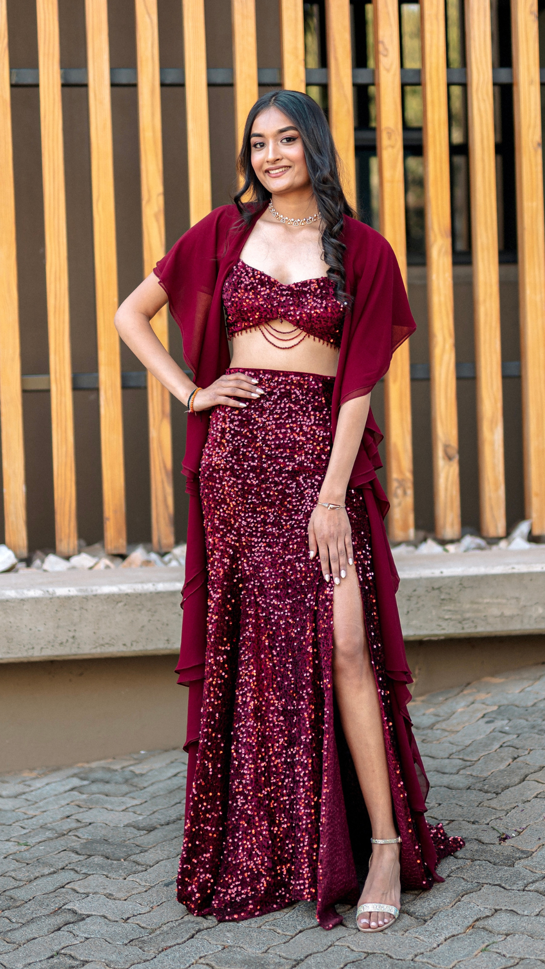 CHERRY LEHENGA SET